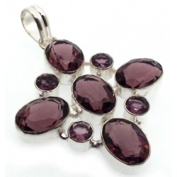 Amethyst Indian Silver Pendant 03